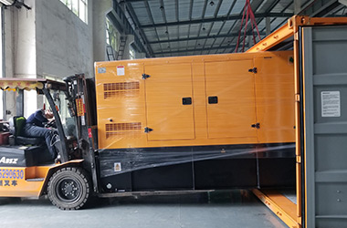 400kw silent Shangchai engine generator used at Shanghai, China